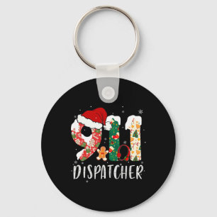 Christmas 911 Dispatcher  Key Ring