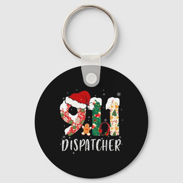 Christmas 911 Dispatcher Key Ring (Front)