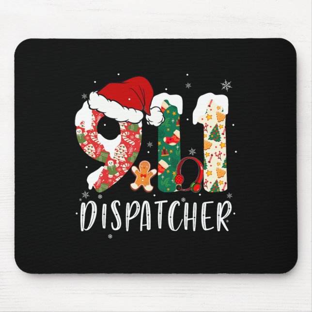 Christmas 911 Dispatcher  Mouse Mat (Front)