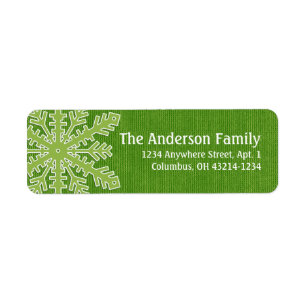Christmas 9 : Snowflake 2 Return Address Labels
