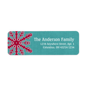 Christmas 9 : Snowflake 4e Return Address Labels