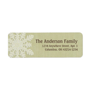 Christmas 9 : Snowflake 5 Return Address Labels