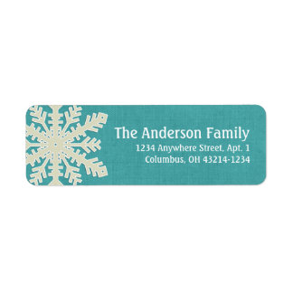 Christmas 9 : Snowflake 5b Return Address Labels