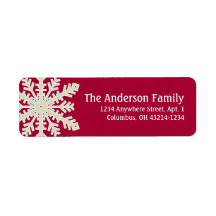 Christmas 9 : Snowflake 5e Return Address Labels