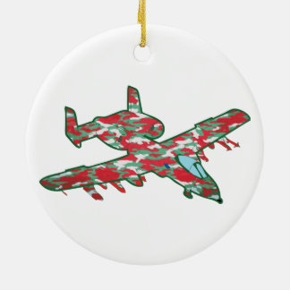 Christmas A-10 Warthog Ceramic Tree Decoration