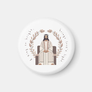 Christmas A King So Bright Jesus Neutrals Magnet
