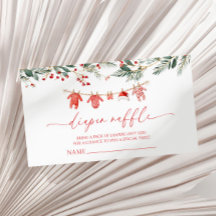 Christmas A Merry Little Baby Shower Diaper Raffle