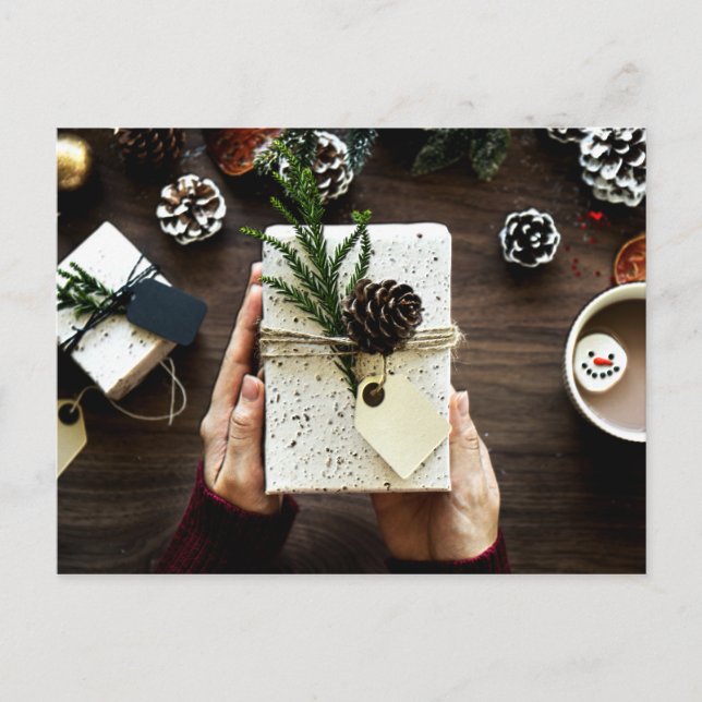 Christmas - A Time of Giving Holiday Postcard (Front)