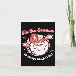 Christmas Aba Behaviour Therapy Retro Technician S Card