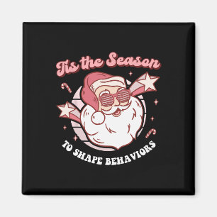 Christmas Aba Behaviour Therapy Retro Technician S Magnet