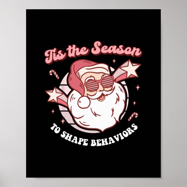 christmas aba behaviour therapy retro technician s poster (Front)
