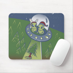 Christmas abduction mouse mat