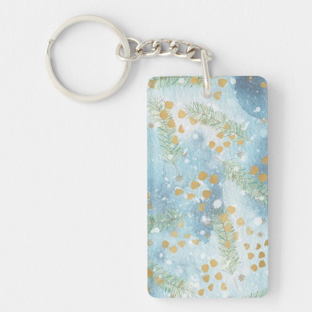 Christmas Abstract Art Key Ring (Front)