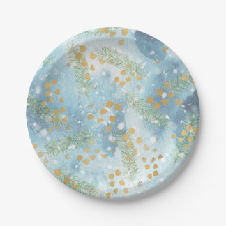 Christmas Abstract Art Paper Plate