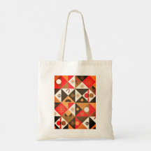 Christmas Abstract Art Pattern Budget Tote