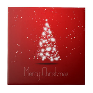 Christmas abstract tree tile