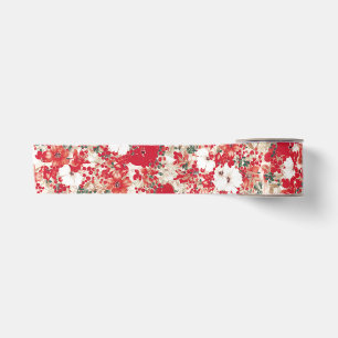 christmas abundance elegant botanical foliage satin ribbon