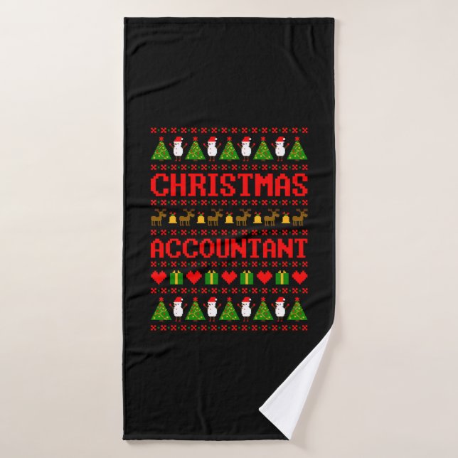 Christmas Accountant Bath Towel (Bath Towel)
