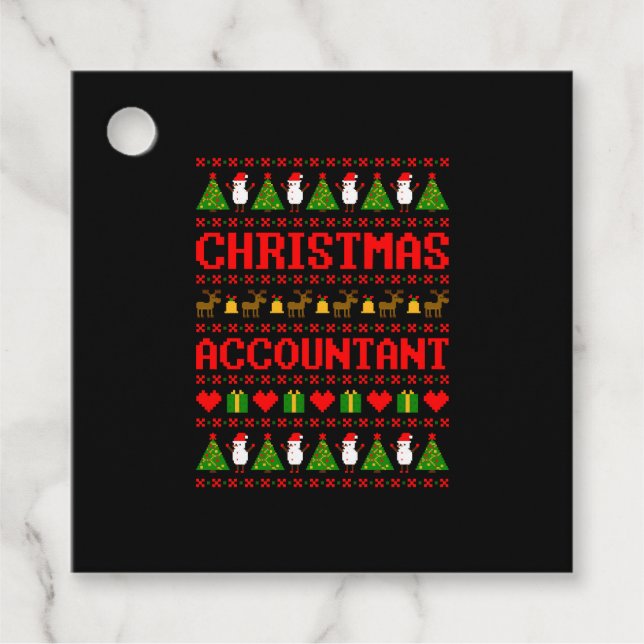 Christmas Accountant Favour Tags (Front)