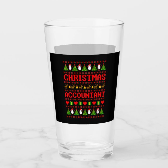Christmas Accountant Glass (Front)