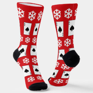 Christmas Ace Of Spades Festive Socks