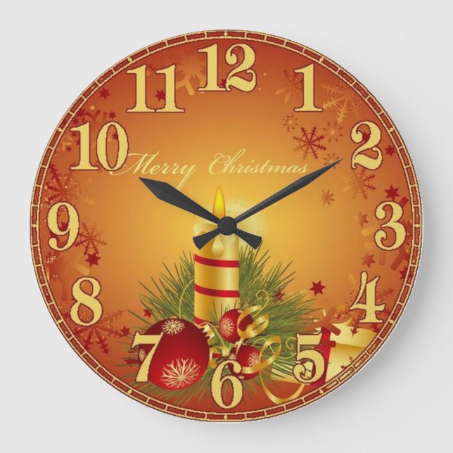 Christmas Acrylic Wall Clock (Front)