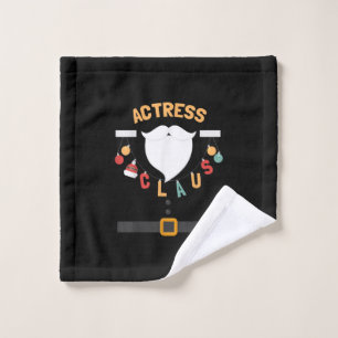 Christmas Actress Claus Santa Out Gift Wash Cloth