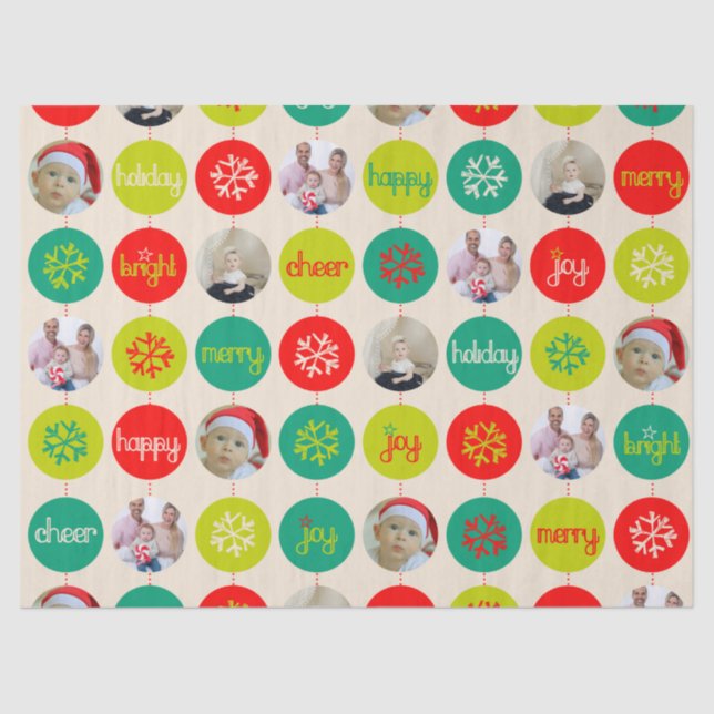 Christmas add your own photos tissue paper (Front)