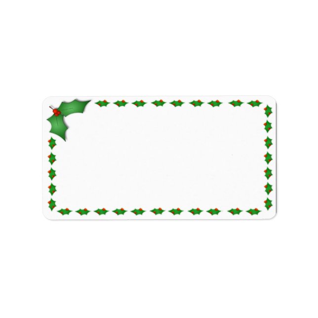 Christmas Address Labels (Front)