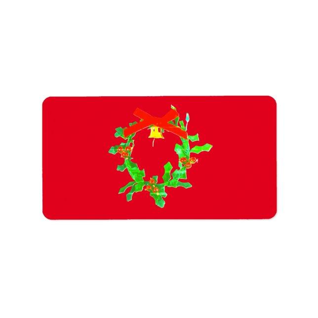 Christmas Address  labels CHRISTMAS HOLLY  (Front)