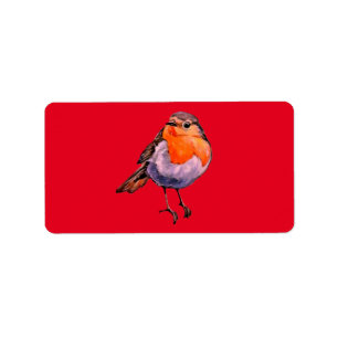 Christmas Address labels CHRISTMAS ROBIN