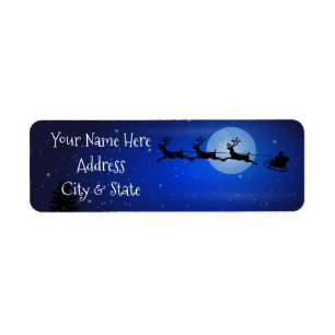 Christmas Address Labels/Santa and Sleigh