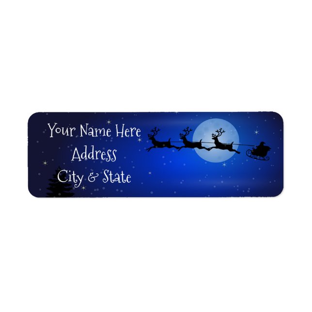 Christmas Address Labels/Santa and Sleigh (Front)