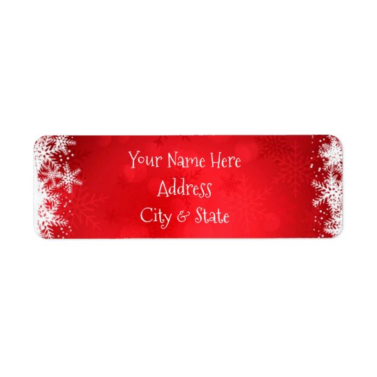 Christmas Address Labels/Snowflakes Return Address Label
