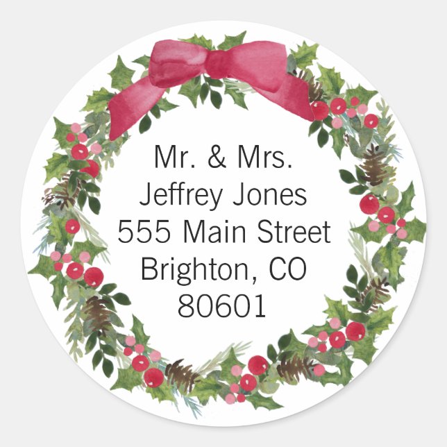 Christmas Address Sticker (Front)