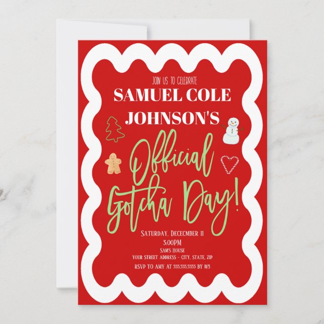 Christmas Adoption Celebration Invitation (Front)
