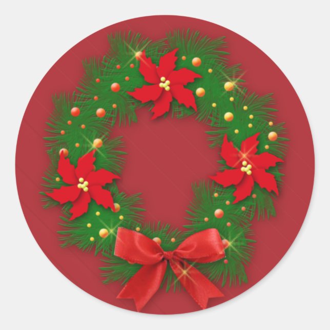 Christmas Adorno - Calcomania Classic Round Sticker (Front)