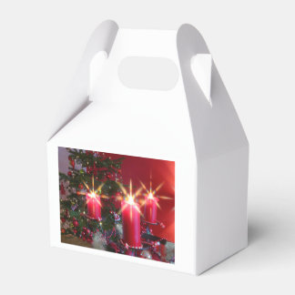 Christmas, Advent, burning pink candles festive, Favour Box