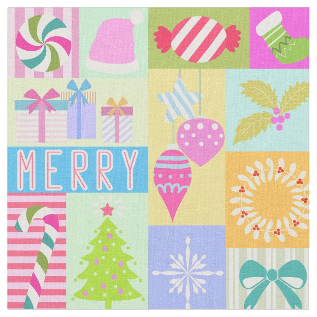 Christmas Advent Calendar Fabric (Close Up)