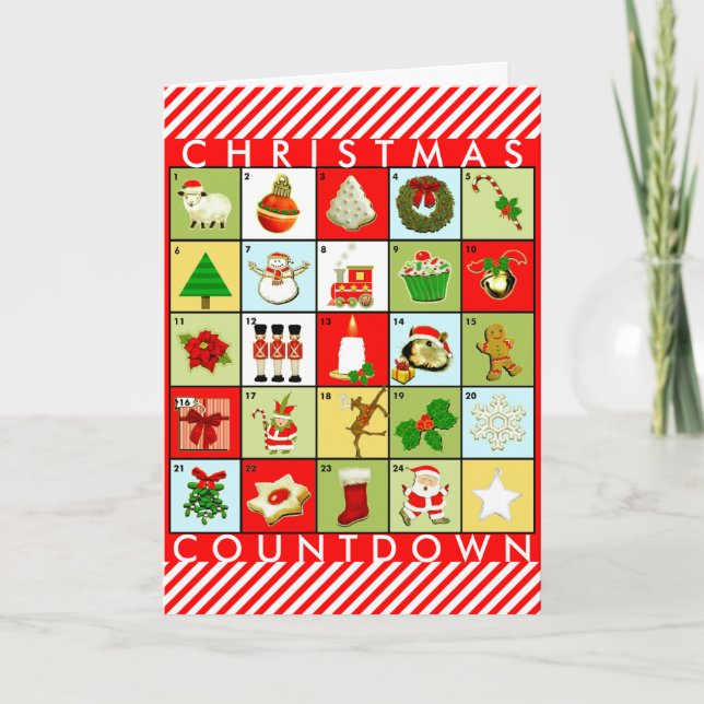 Christmas Advent Calendar Holiday Card (Front)