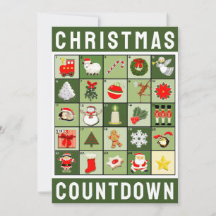 Christmas Advent Calendar Holiday Card