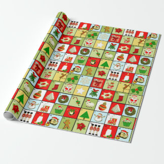 Christmas Advent Calendar Wrapping Paper