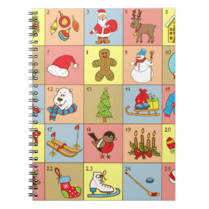 Christmas Advent: Doodle Element Collection Notebook