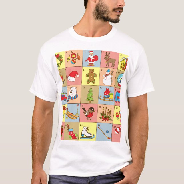 Christmas Advent: Doodle Element Collection T-Shirt (Front)