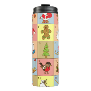 Christmas Advent: Doodle Element Collection Thermal Tumbler