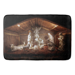 Christmas Advent Jesus Nativity Manger Scene Bath Mat