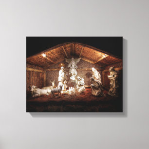 Christmas Advent Jesus Nativity Manger Scene Canvas Print