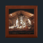 Christmas Advent Jesus Nativity Manger Scene Gift Box<br><div class="desc">An original fine art photograph by Shelley Neff Photography featuring the divine manger display at Saint Catherine Laboure Church and School located in Harrisburg, Pennsylvania, USA. The nativity scene features baby Jesus in a crèche, his mother Mary, Joseph, the three wise men (magi) who gifted the newborn King with gold,...</div>