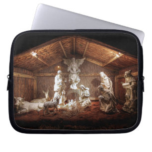 Christmas Advent Jesus Nativity Manger Scene Laptop Sleeve