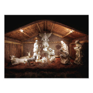 Christmas Advent Jesus Nativity Manger Scene Photo Print
